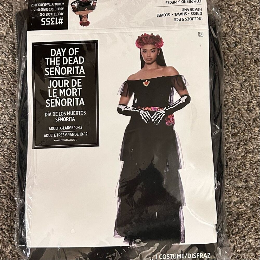 Day of the Dead Señorita Black Dress
